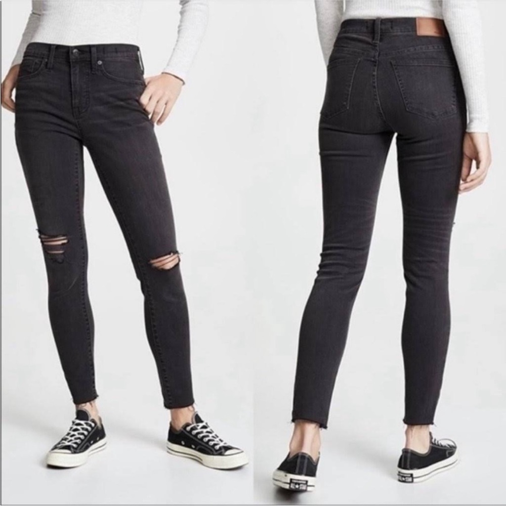 Madewell 9” High-Rise Skinny in Black - Size 28
